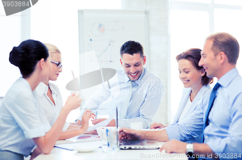 Image of business team having meeting in office