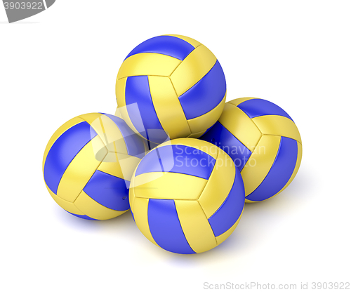 Image of Group of volleyball balls
