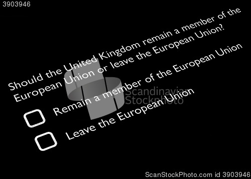 Image of Brexit referendum in UK