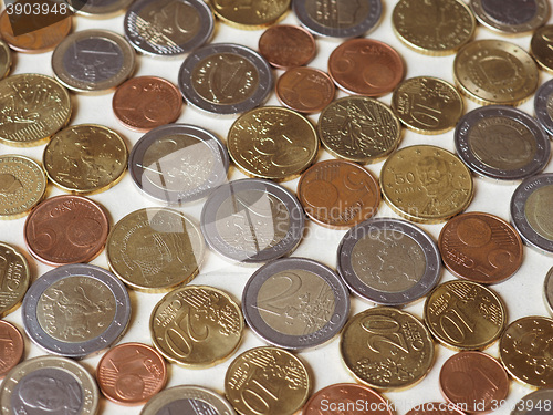 Image of Many Euro coins