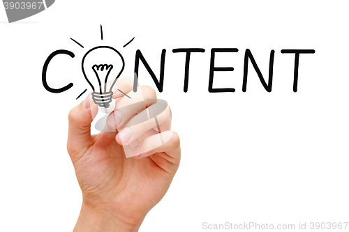 Image of Content Light Bulb Concept