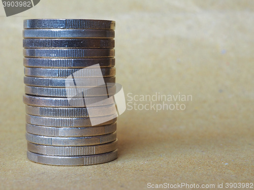 Image of Euro coins pile