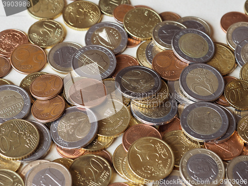 Image of Many Euro coins