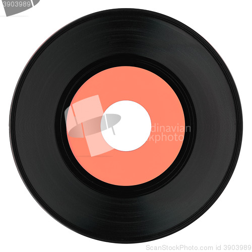 Image of Vinyl record with orange label