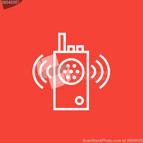 Image of Radio set line icon.