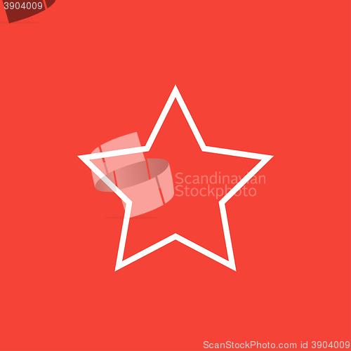 Image of Rating star line icon.