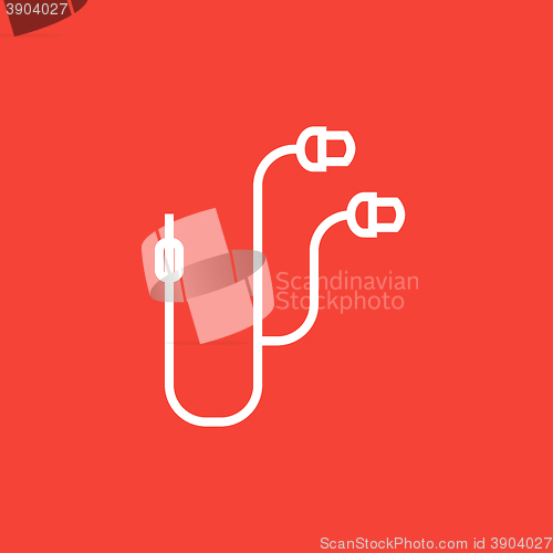 Image of Earphone line icon.