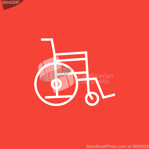 Image of Wheelchair line icon.