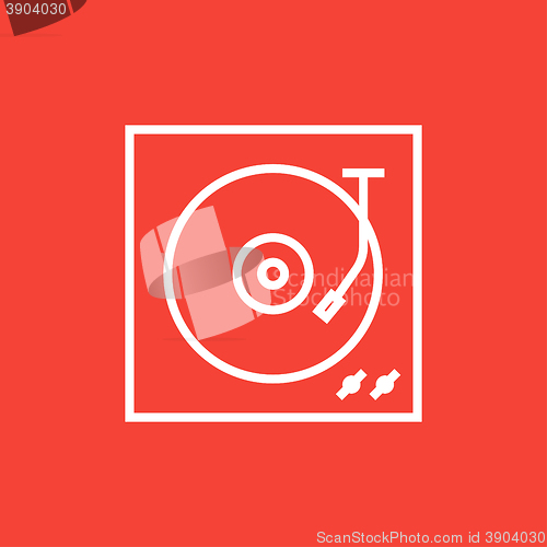 Image of Turntable line icon.