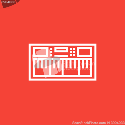 Image of Synthesizer line icon.