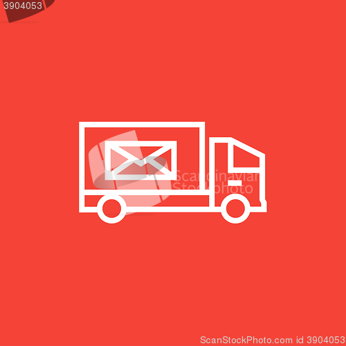 Image of Mail van line icon.