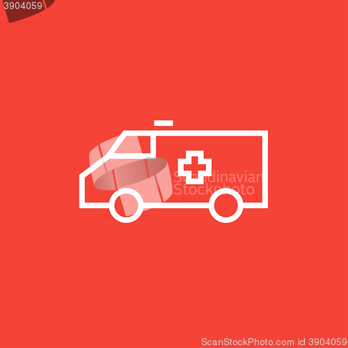 Image of Ambulance car line icon.