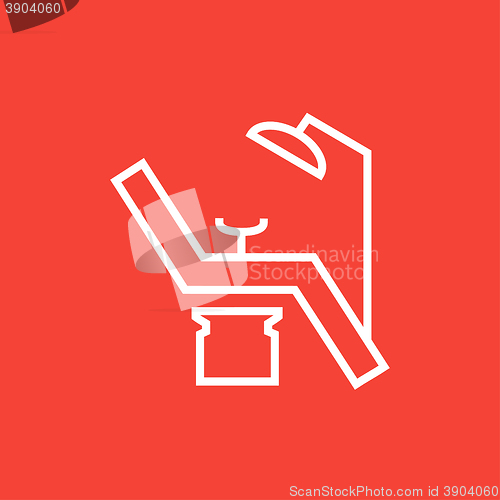 Image of Dental chair line icon.