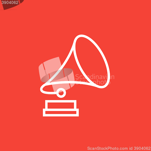 Image of Gramophone line icon.