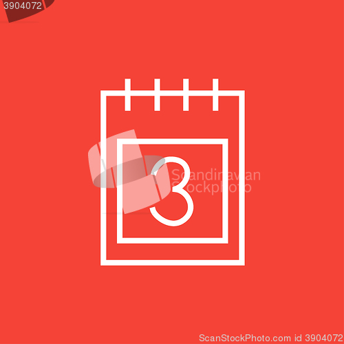 Image of Calendar line icon.