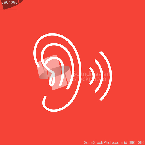 Image of Human ear line icon.