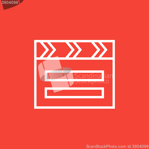 Image of Clapboard line icon.