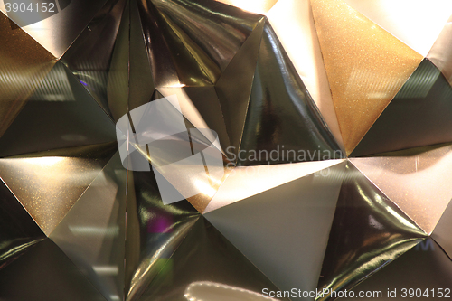 Image of abstract gold triangles texture