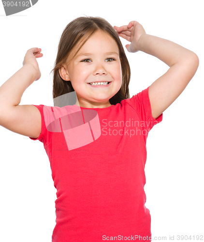 Image of Portrait of a happy little girl