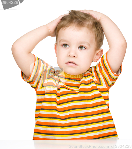 Image of Portrait of a cute little boy