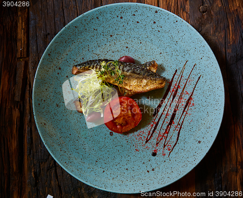 Image of Fish dish - fried fish and vegetables