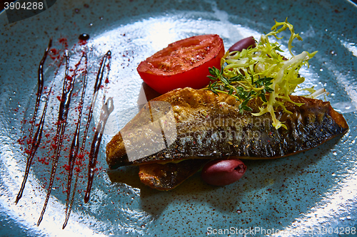 Image of Fish dish - fried fish and vegetables