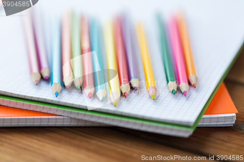 Image of close up of crayons or color pencils