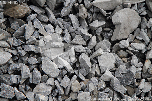 Image of gray broken stone background (road metal)