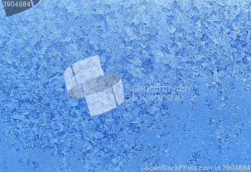 Image of Natural ice pattern on winter glass