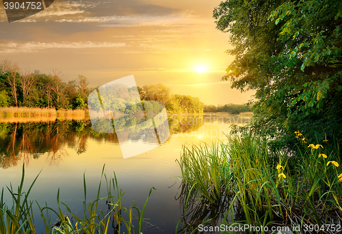 Image of Evening on river