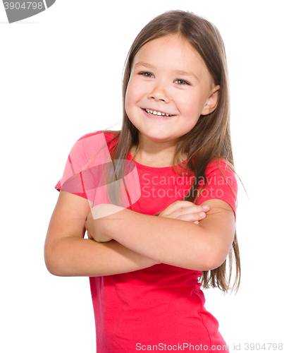 Image of Portrait of a happy little girl