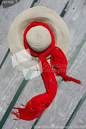 Image of Straw Hat on Jetty