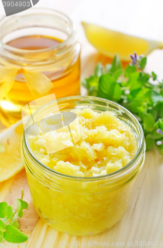 Image of lemons jam and honey