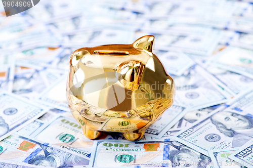 Image of Piggy bank and money