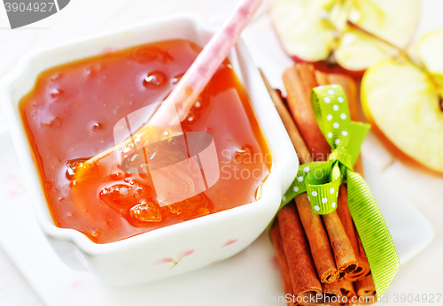 Image of jam and apples