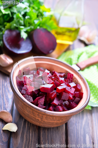 Image of salad with boiled beet