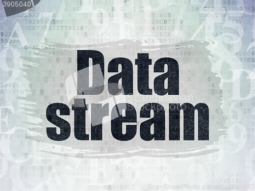 Image of Data concept: Data Stream on Digital Data Paper background
