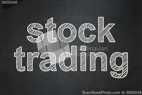 Image of Business concept: Stock Trading on chalkboard background