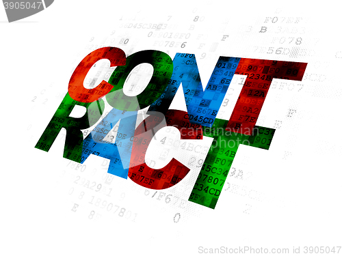 Image of Business concept: Contract on Digital background