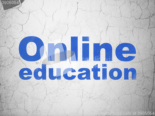 Image of Education concept: Online Education on wall background