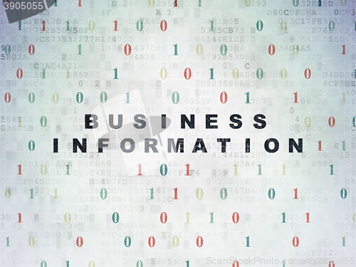 Image of Finance concept: Business Information on Digital Data Paper background