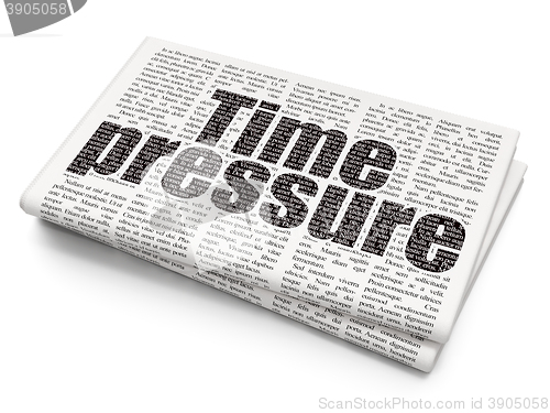 Image of Time concept: Time Pressure on Newspaper background