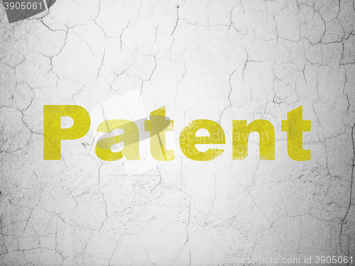 Image of Law concept: Patent on wall background