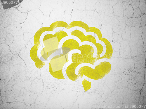 Image of Health concept: Brain on wall background