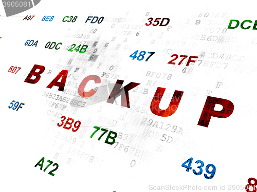 Image of Database concept: Backup on Digital background