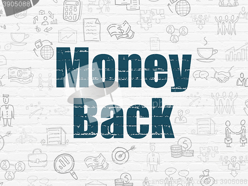 Image of Business concept: Money Back on wall background
