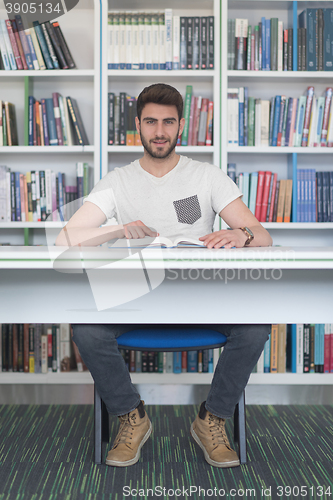 Image of student study  in school library