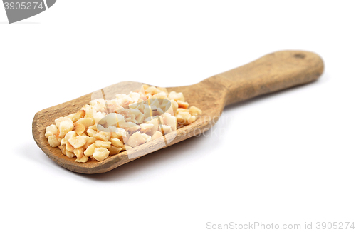Image of Minced hazelnuts on shovel