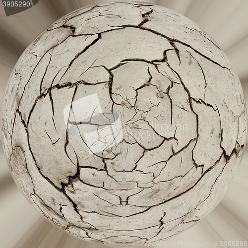 Image of Planet ball of grunge mud cracks texture