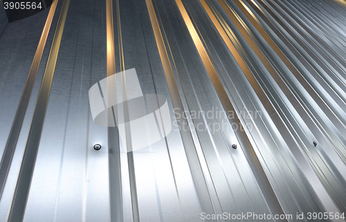 Image of Folded metal zinc sheet